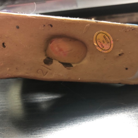 TAI CHI GLAZED CLAY FIGURINE *green tunic - Picture 5 of 5